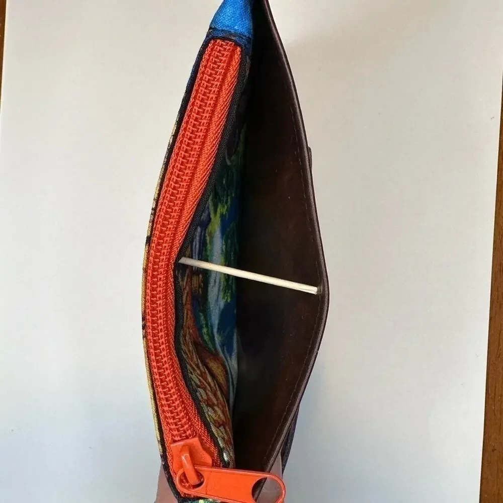 Dinosaur wallet purse pall handmade zipper vinyl